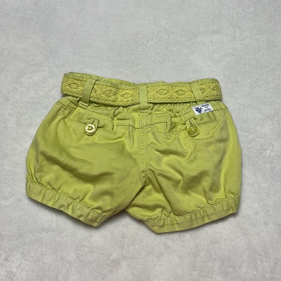 Janie and Jack baby girl shorts lime green braided belt - Picture 5 of 5